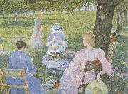 Theo Van Rysselberghe, Family in an Orchard